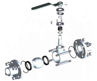 WKS type weldable pin ball valves